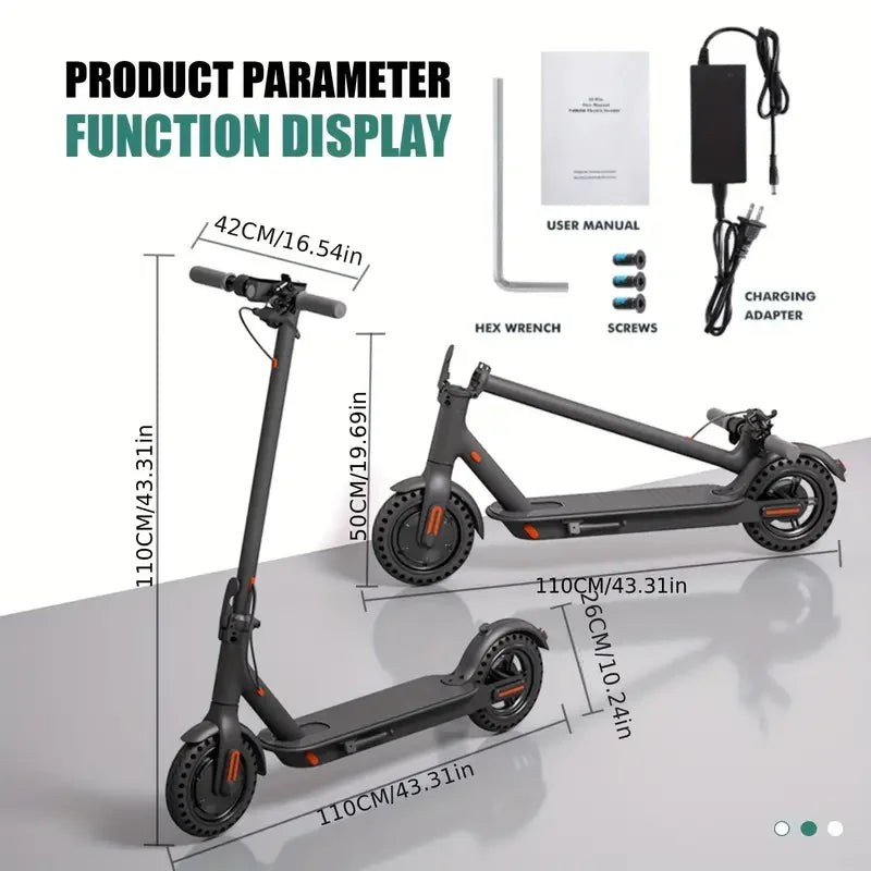 10.5Ah Imported batteries Electric Scooter 350W 25-30 Mile Long-Range Foldable & Portable Commuter for Adults US Stock