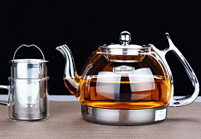 Induction Cooker Heat Resistant Glass Teapot Electromagnetic Furnace Multifunctional Filter Pot Gas Stove Kettle Tea Set