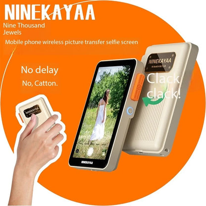 NINEKAYAA XQ07 Monitor Screen for Using Phone Rear Camera for Smartphone Selfie Live Stream Video Recording For iPhone Samsung