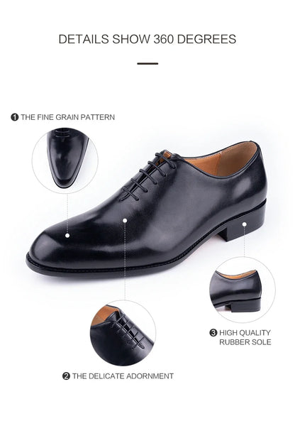 New Men's Leather Shoes Handmade High Quality Casual Oxford Business Work Shoes Black Coffee Lace-up Comfortable Man Shoe