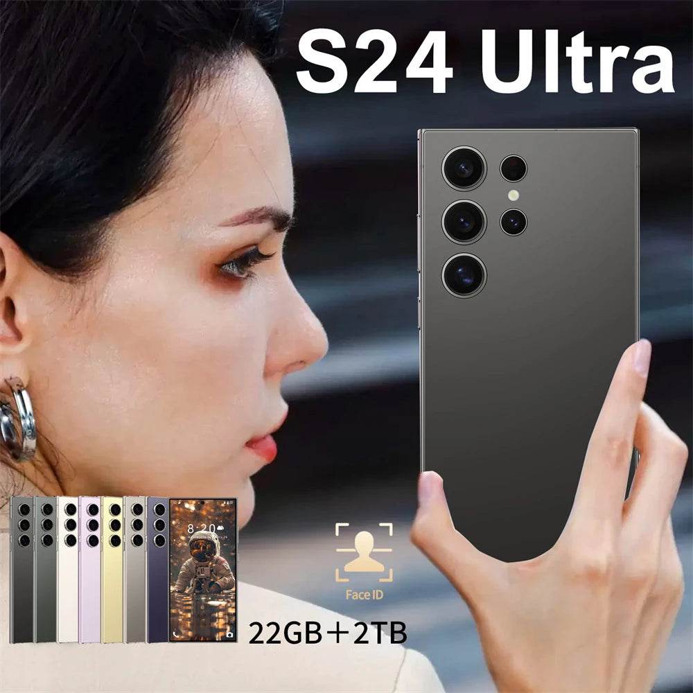 S24 Ultra 7.3HD Mobile CASES Phones Original Smartphone 5G Dual SIM Android 14 Cell Phone Snapdragon 8 gen 3 Global Version Cellphones - MarvelouStoree