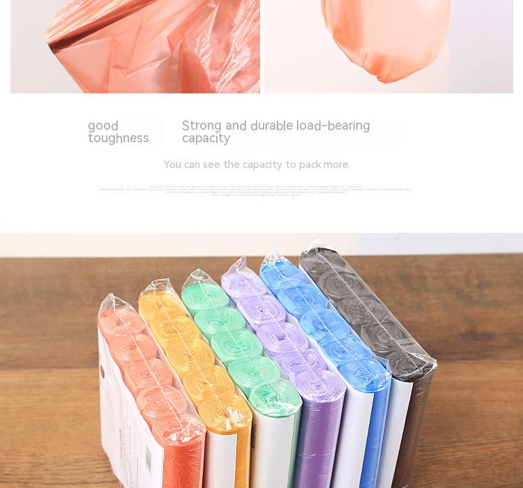 5 Rolls 1 pack 100Pcs Household Disposable Trash Pouch Kitchen Storage Garbage Bags Cleaning Waste Bag Plastic Bag