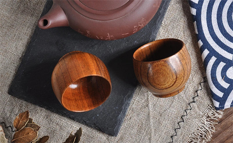 Wooden Big Belly Cups Handmade Natural Spruce Wood Cups Beer Tea Coffee Milk Water Cup Kitchen Bar Drinkware for Kitchen