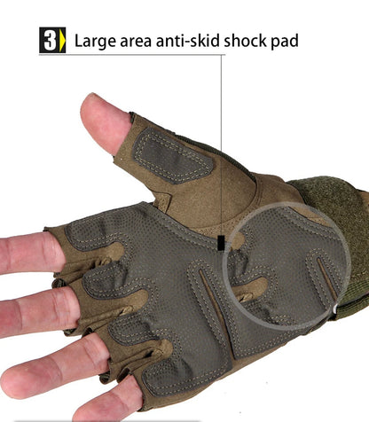 Half Finger Tactical Gloves Outdoor Men's Military Gloves Hiking Motorcycle Cycling Sports Glove Shooting Hunting Gloves