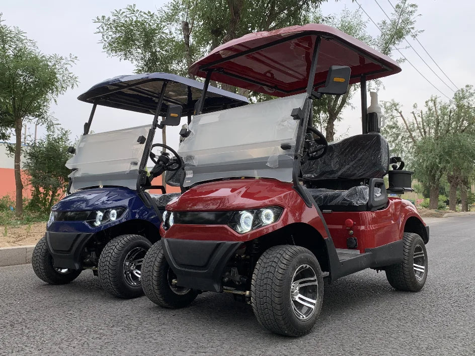 Street Legal 4000W 48V Electric Golf Cart Convertible Sightseeing Golf Cart 2 Seater Lithium Battery Sports Buggy Golf Cart