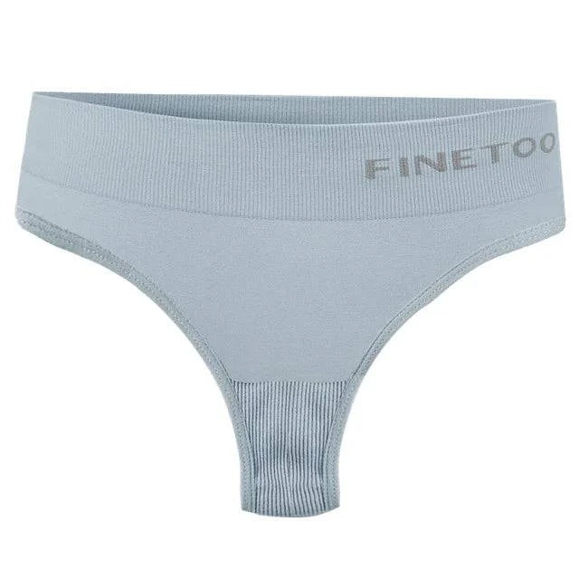 3PCS/Set Women's Panties Cotton Underwear FINETOO Large Size Sexy Thong Women Seamless Panties High Waist Girls Thongs M-2XL - MarvelouStore