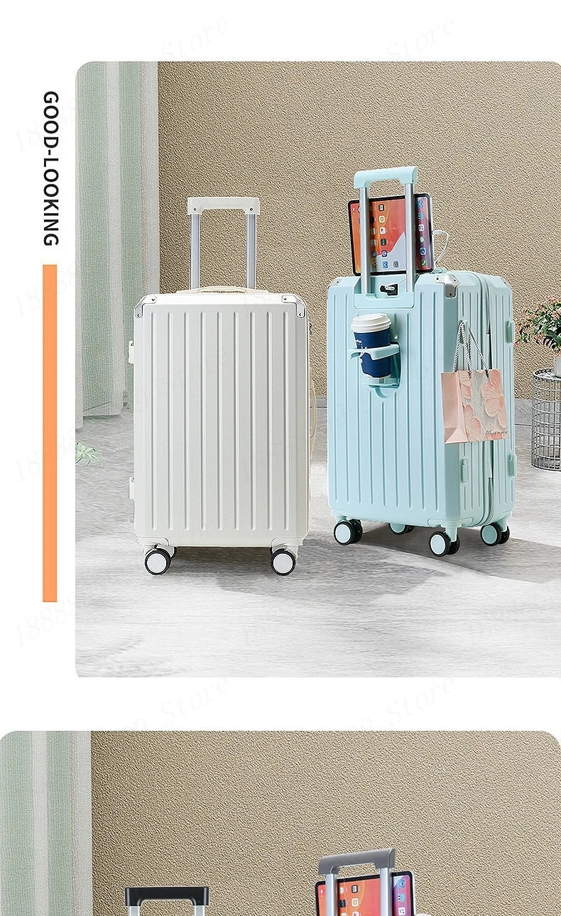 Multifunctional 3 or 4 pieces Set of Suitcases New Combination Lock Luggage Suitcase Spinner Wheels ABS Trolley Case 20/24/28‘’