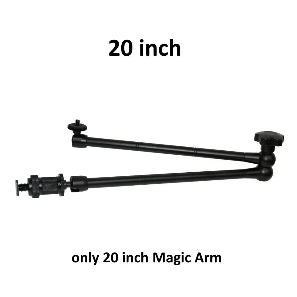 7/11/20 Inch Metal Articulating Magic Arm Super Clamp Holder Stand for DSLR Camera Photo Studio Photography Accessories Prop Kit