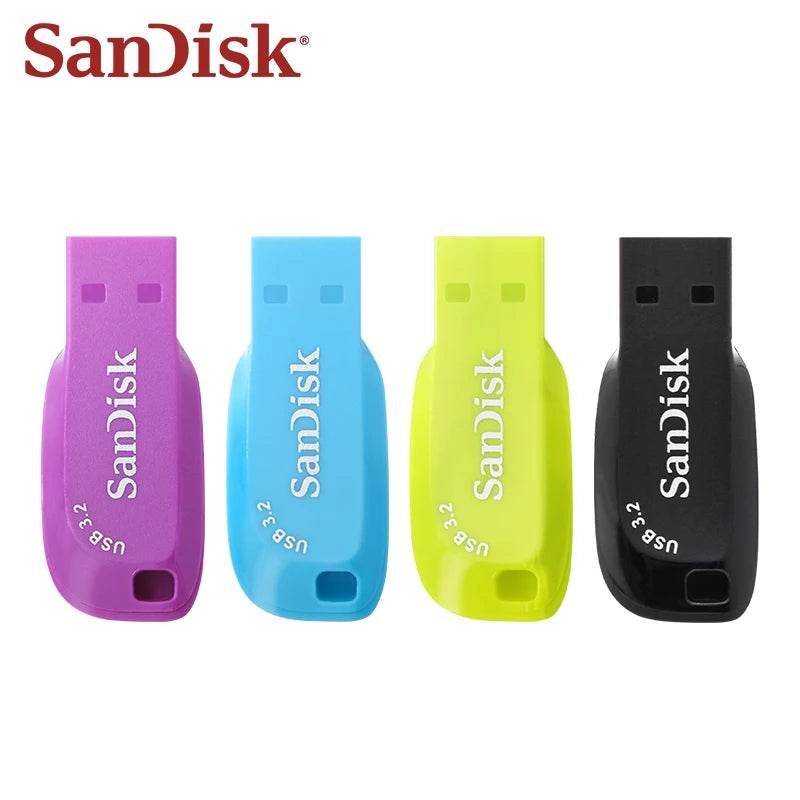 SanDisk USB 3.2 Flash Drive 128GB 64GB 32GB Up to 100Mb/s Pen Drive Original storage Memory Stick for Computer U disk pendrive - MarvelouStoree