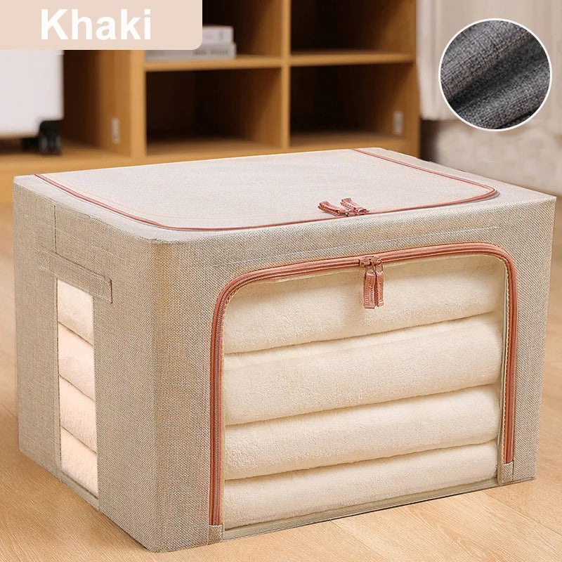 Foldable Storage Organizers Clothes Blanket Quilt Organizer Box Large Capacity Closet Sweater Storage Clothes Cabinet Organizer