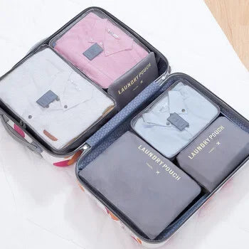 Large capacity travel storage bag six piece set storage bag multifunctional Korean clothing storage bag six piece set