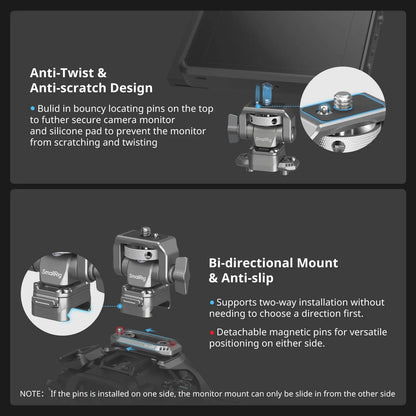 SmallRig HawkLock H21 Quick Release Monitor Support with NATO Clamp Monitor Mount with Quick Release NATO Rail,Load 2.5kg 4487