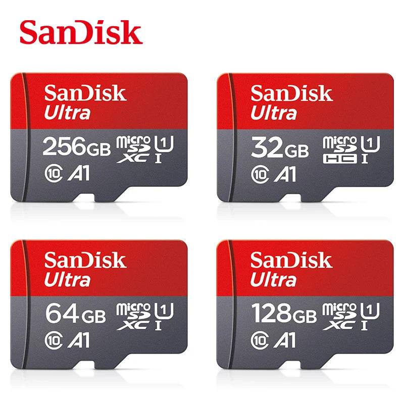 Sandisk Ultra A1 Micro SD Card 128GB 32GB 64GB 256GB Memory Card STF Flash Card Memory Cards 32/64/128GB for Phone + Card Reader - MarvelouStoree