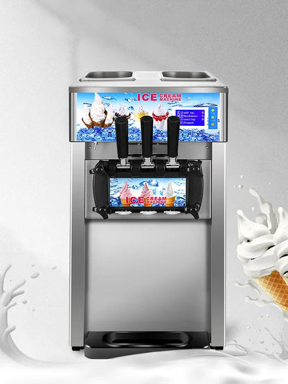 VEVOR Commercial  Ice Cream  freezer Machine 3-flavor Yogurt Maker  One-click Clean 18L/H LCD Display new soft ice cream machine