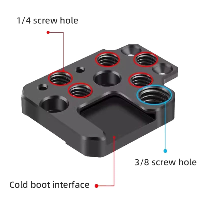 Quick Release Plate Camera Stabilizer Expansion Mounting Base with Cold Shoe Mount for DJI Ronin S SC RS2 RS3 Accessories