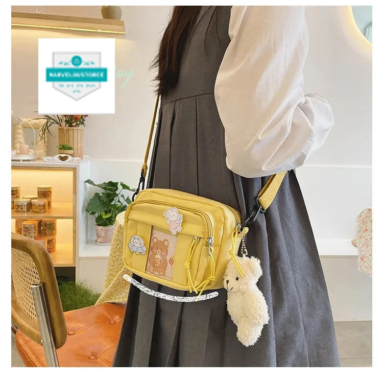 New Kawaii Bag Girls 2024 New JK Transparent Bag Small Crossbody Bag For Women Purses and Handbags Shoulder Bag Itabag Bolso