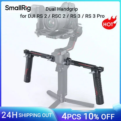 SMALLRIG Adjustable Handle Sling Dual Handgrip for DJI RS3/RS3 Pro/RS4 Pro Gimbal Handheld Stabilizer Monitor Mount Accessories