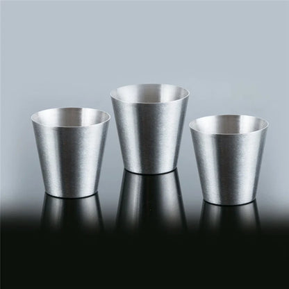 4/6pcs 30ml Mini Stainless Steel Cups Set Outdoor Practical Travel Shot Glasses For Whisky Wine With Case Portable Drinkware