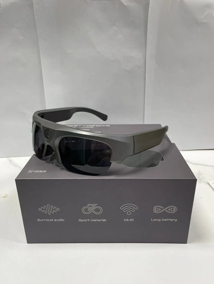 Smart Bluetooth Glasses With 2K Ultra Clear Camera DV Sports Anti-blue Light High Definition Sunglasses For Call/Cycle/Music