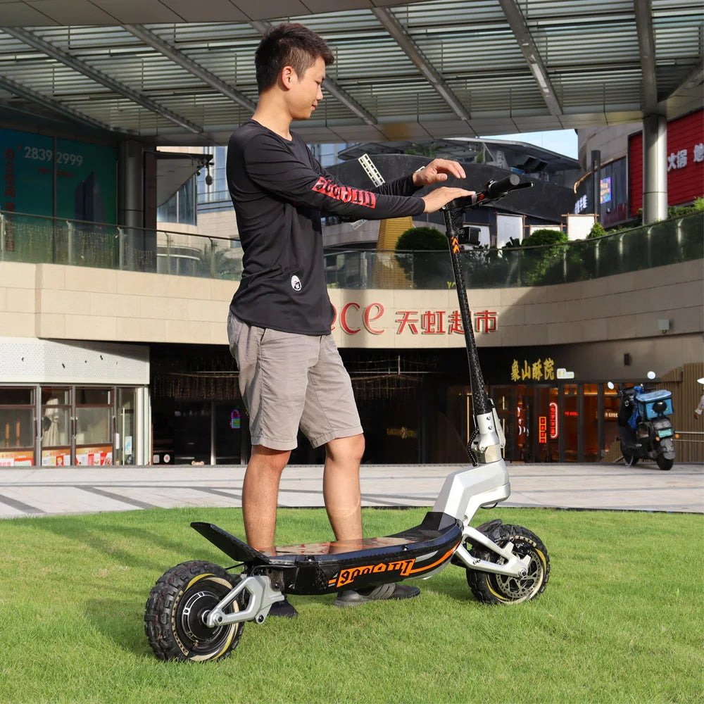 TITAONE-X Carbon Fiber Escooter with App 4000w dual motor 11inch Fat Tire Fast Speed Electric Scooter