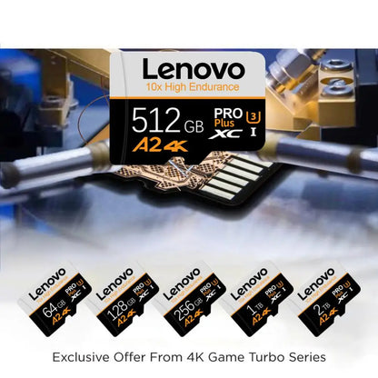 Lenovo 2TB Micro TF SD Card V30 High Speed Memory Card 1TB 512GB Class 10 Video Card SD Card 256GB For Smartphone Camera Drone