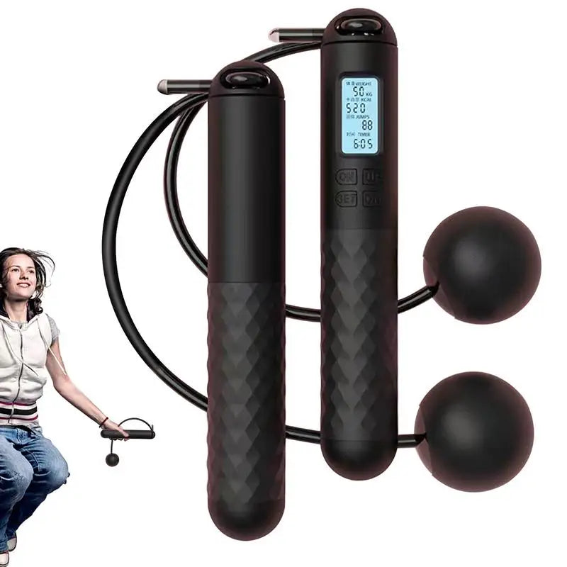 Smart Cordless Counting Skipping Rope Fitness Ropeless Jump Rope With Counter Weighted Skipping Rope For Fitness Accessories