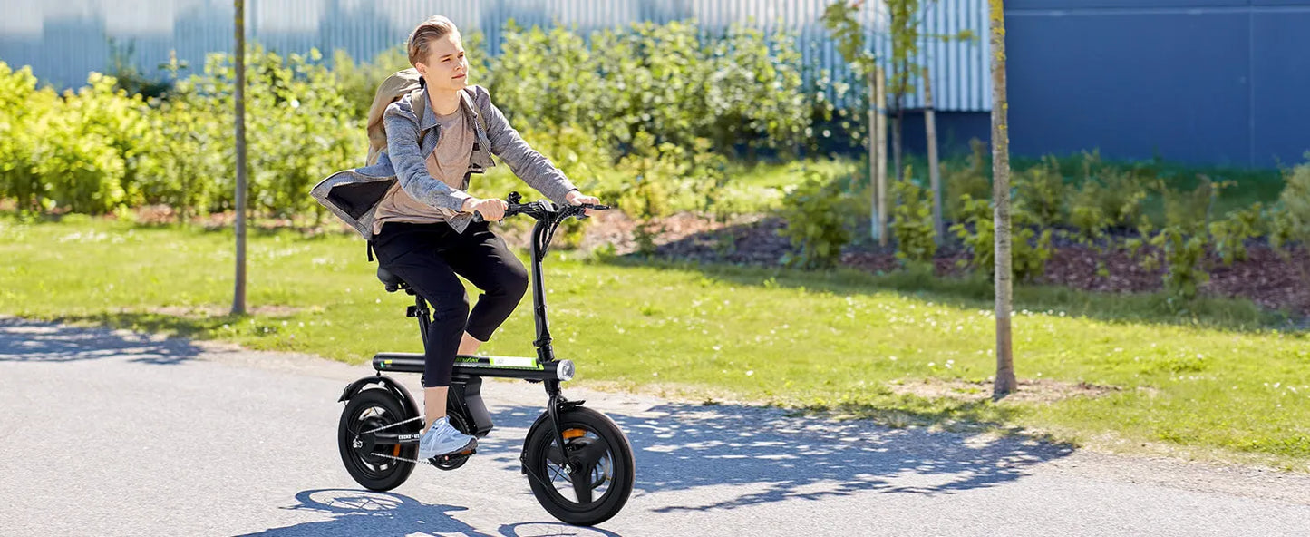 U1 Electric Bike for Adults 500W Motor, 20 mph Folding , 14" Adults Electric Bicycles with Smart Uphill, 280.8Wh