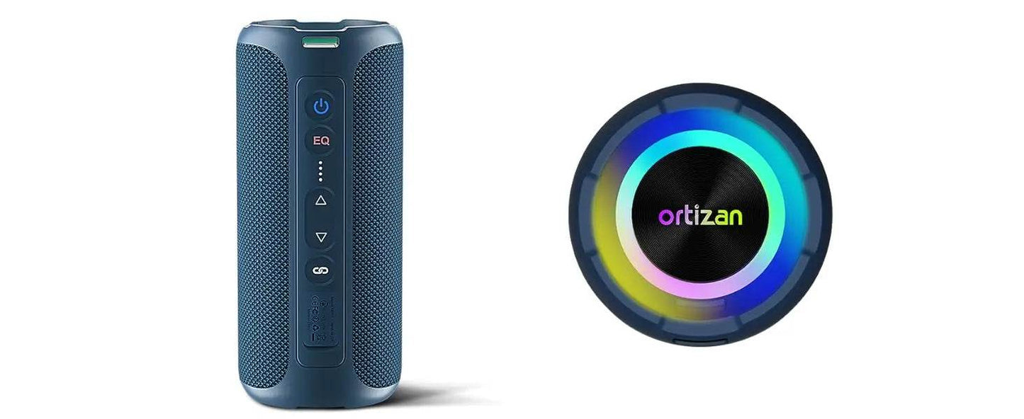 Ortizan X8 Pro Bluetooth Speaker Portable with 40W Stereo Sound,Rich Bass,IPX7 Waterproof, 30H Playtime, Mixed Color Lights,3 EQ - MarvelouStoree