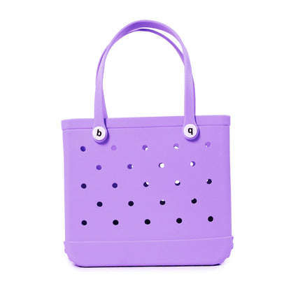 Solid Fashion Hole Durable Waterproof Beach Bag Fashion Rubber Handbag Beach Boat Swimming Sports Shopping Portable Eva Handbag