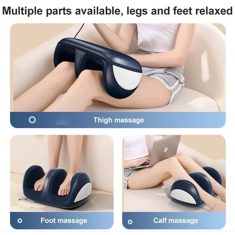 Super Big Electric Foot Leg Massager Deep Tissue Shiatsu Kneading Relax Heated Roller Calf Relieve Stress Care Foot Spa Machines