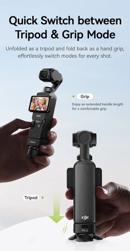 Ulanzi PK-08|PK-11 Pocket 3 Mini Tripod Kit Built for DJI Osmo Pocket 3 for Travel Vlog Video Recording