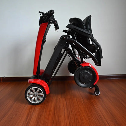 wholesale 500w cheap dual motor 4 wheel automatic handicapped adults mobility electric folding scooter