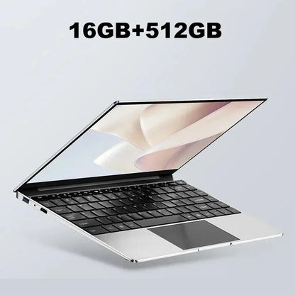 New Laptop Computer Windows 11 Intel Pentium N3700 2024 Notebook PC Gamer 16GB RAM 512GB 1TB SSD 1920*1080 Office Computer 2024