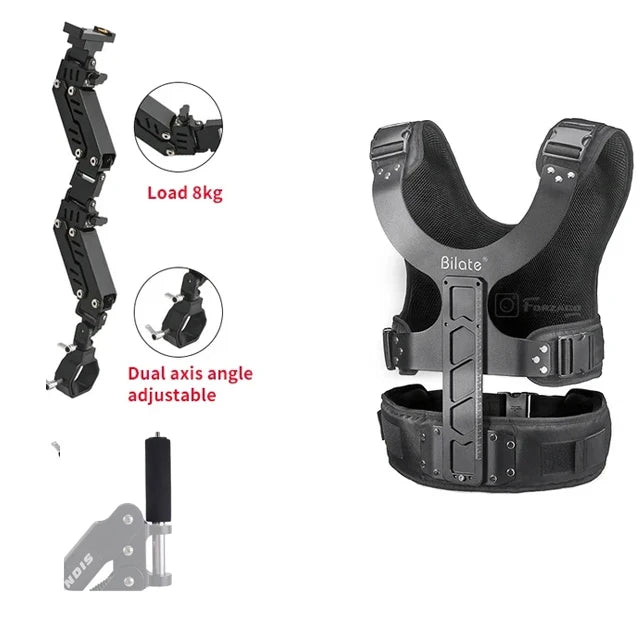 Bilate Camera Stabilizer Arm Shock Absorbing Vest for DJI RS2 RS3 RSC2 ZHIYUN Crane 2S 3S Feiyu Scorp DSLR Camera Crane Kit