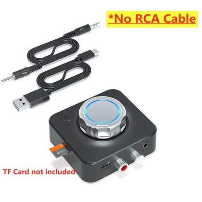 Bluetooth 5.0 Audio Receiver 3D Stereo Music Wireless Adapter TF Card RCA 3.5mm 3.5 AUX Jack For Car Speaker Amplifier Headphone