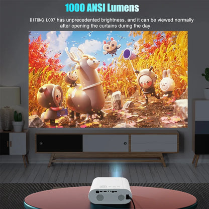 DITONG Projector 4K with WiFi 6 and Bluetooth Auto Keystone Auto Focus Home Theatre FHD Native 1080P Outdoor Movie