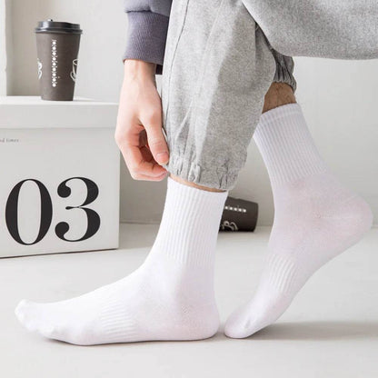 Men Socks Cotton Breathable Long Business Harajuku Socks Solid Gentleman Sox Sokken Outdoor Sports 5 Pairs/Lot Socks - MarvelouStoree