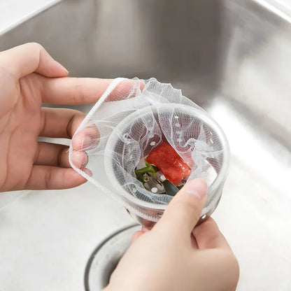 30/1000pcs Disposable Sink Filter Mesh Bags Kitchen Sink Strainer Drain Hole Anti-blocking Garbage Bag Sink Drainage Garbage Net