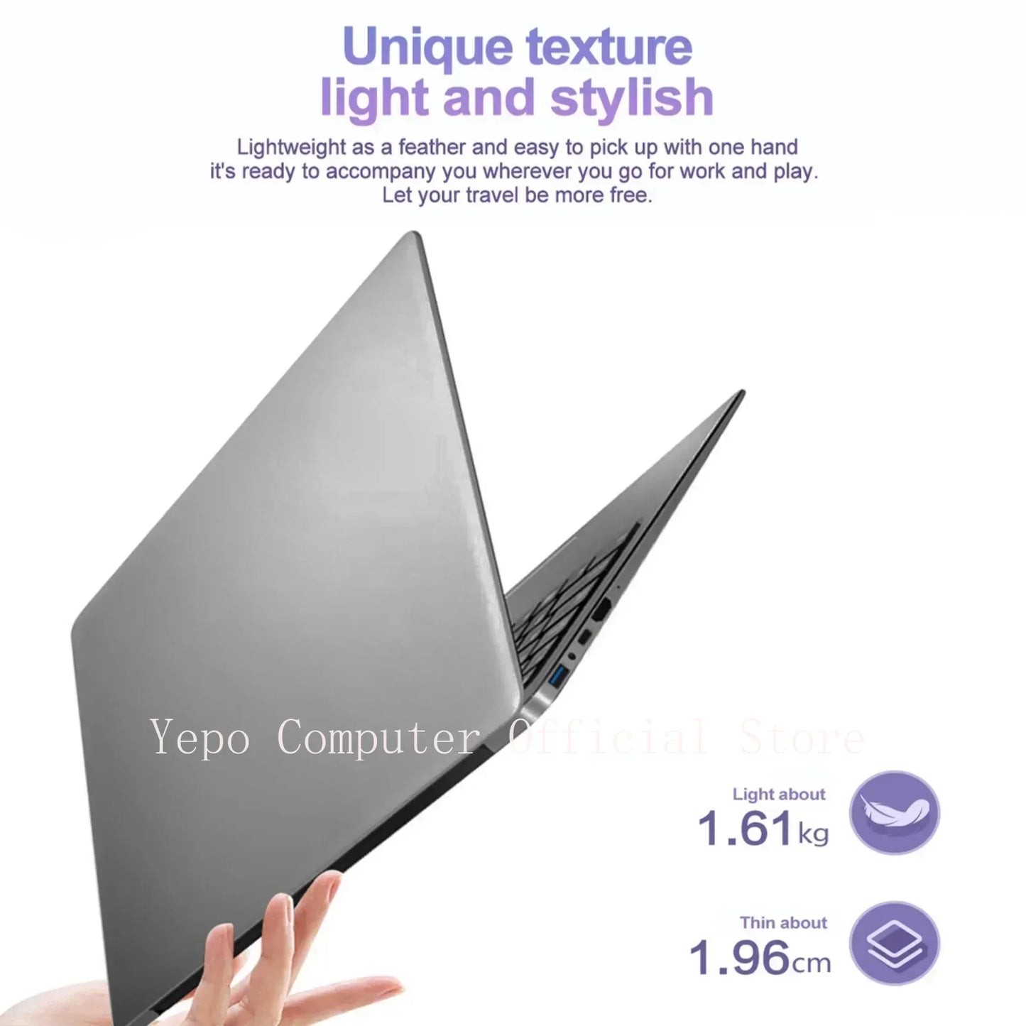 3-year warranty  New laptop Intel N3700 ultra-thin 14.1” HD screen DDR4 16G+2048G high-speed chip WIFI5 business office Notebook