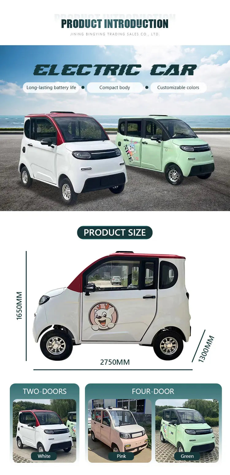 Picking up and dropping off children in enclosed luxury electric vehicles, cars, and new energy electric four-wheel scooters for