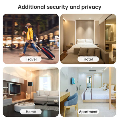 FUERS Wireless Doorstop Alarm System125dB Door Lock Home Security Anti-Theft System Portable Doorstop Preasure Alarm Sire