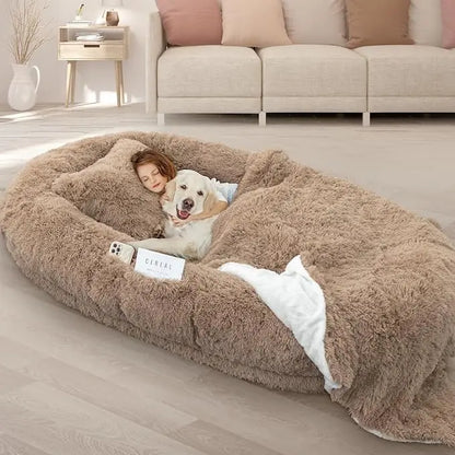 71''x45''x12'' Size Fits Adult and Pet Washable Giant People Dog Bed 10 CM Thick Memory Foam Large Oversize Dog Bed