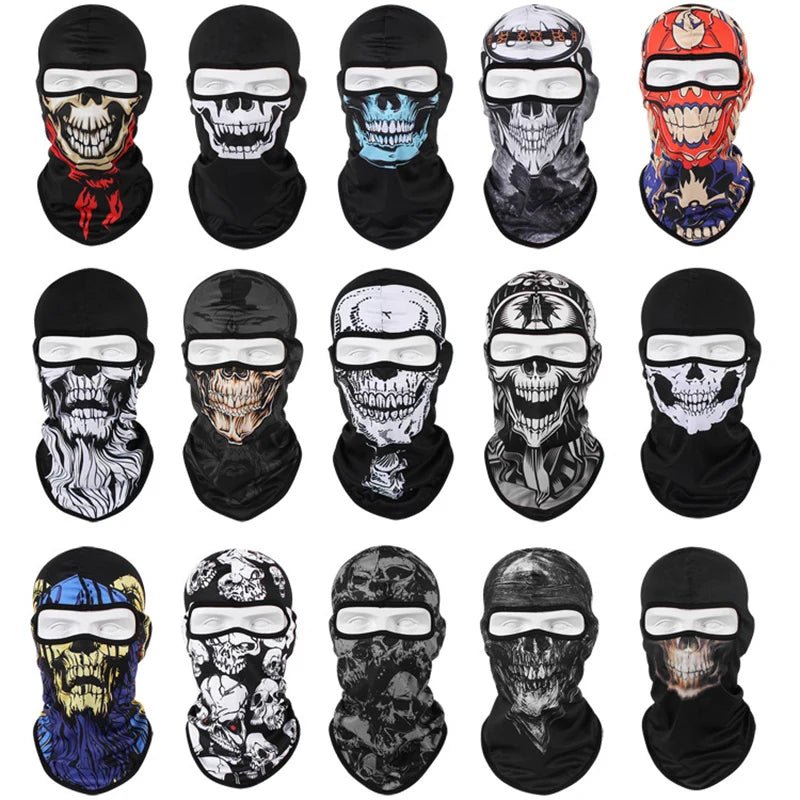 Motorcycle Headgear Cap Men Balaclava Multi-function Skull Face Mask MTB Bicycle Full Face Cover Shield Sunscreen Women Headwear