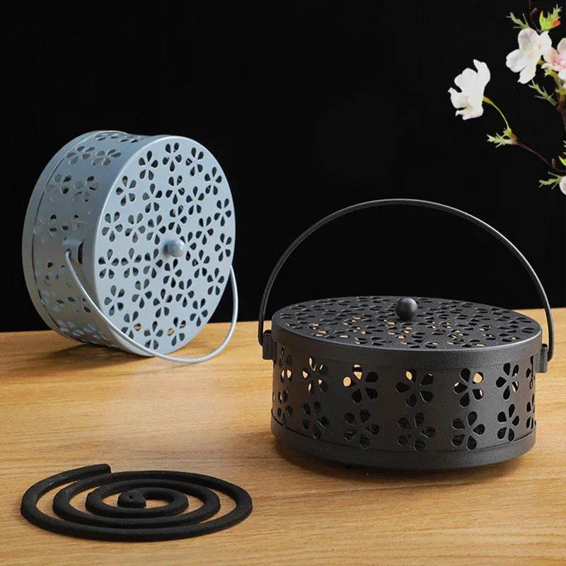 Portable Mosquito Coil Tray Holder Home Insect Repellent Anti-fire Sandalwood Incense Burner Box Anti-Mosquito Supplies - MarvelouStoree