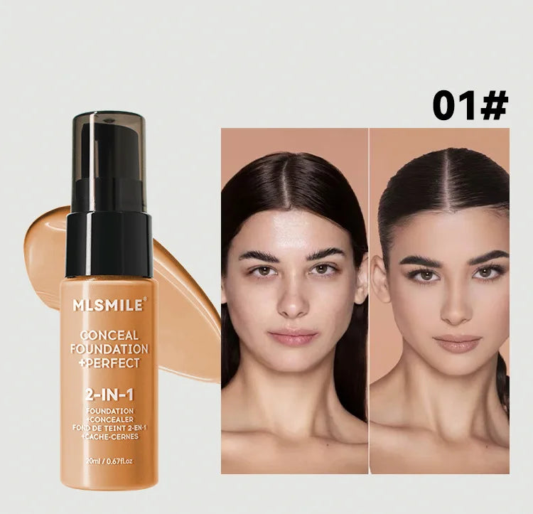 Concealer Matte Foundation BB Cream Oil Control Pre-Makeup Primer Natural Waterproof and Long-lasting Makeup Foundation Makeup