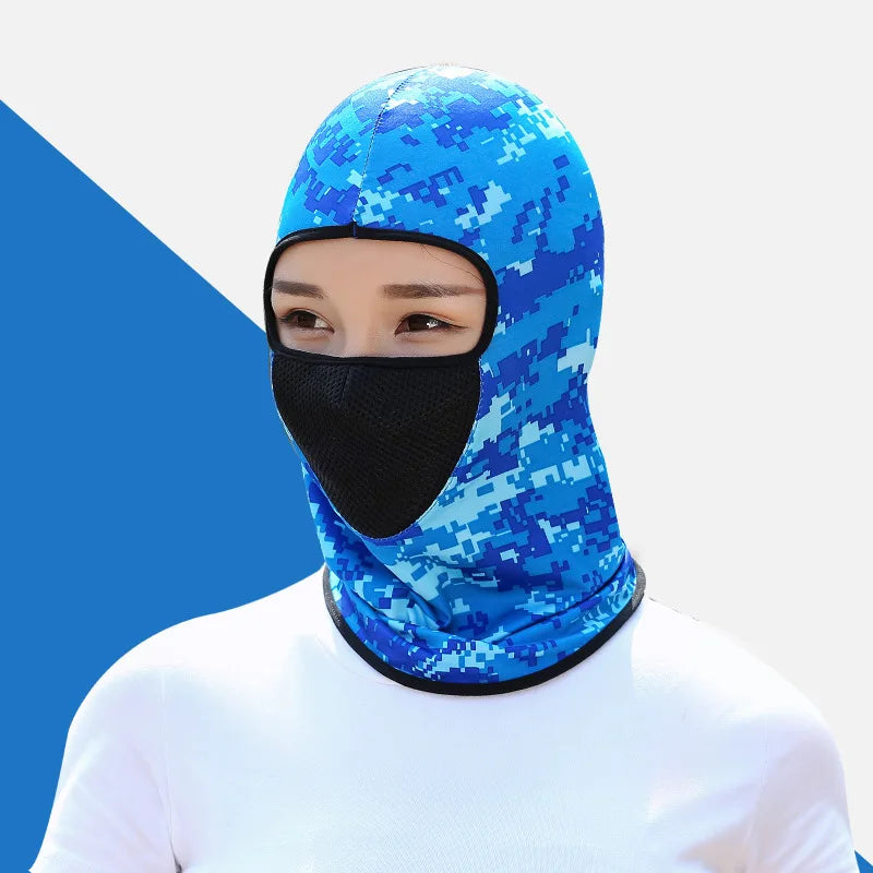 Men's Cycling Cap Balaklava Riding Mesh Breathable Full Face Cover Outdoor Hiking Camping Hunting Cap Sun Protection Mask Women