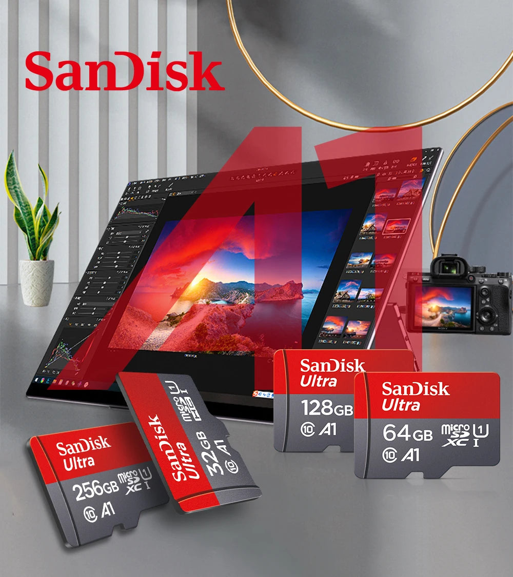 SanDisk Micro tf Card 128GB 64GB 32GB Up to 98MB/s Memory Card Class 10 Flash Card A1 TF Card memory card for smartphone