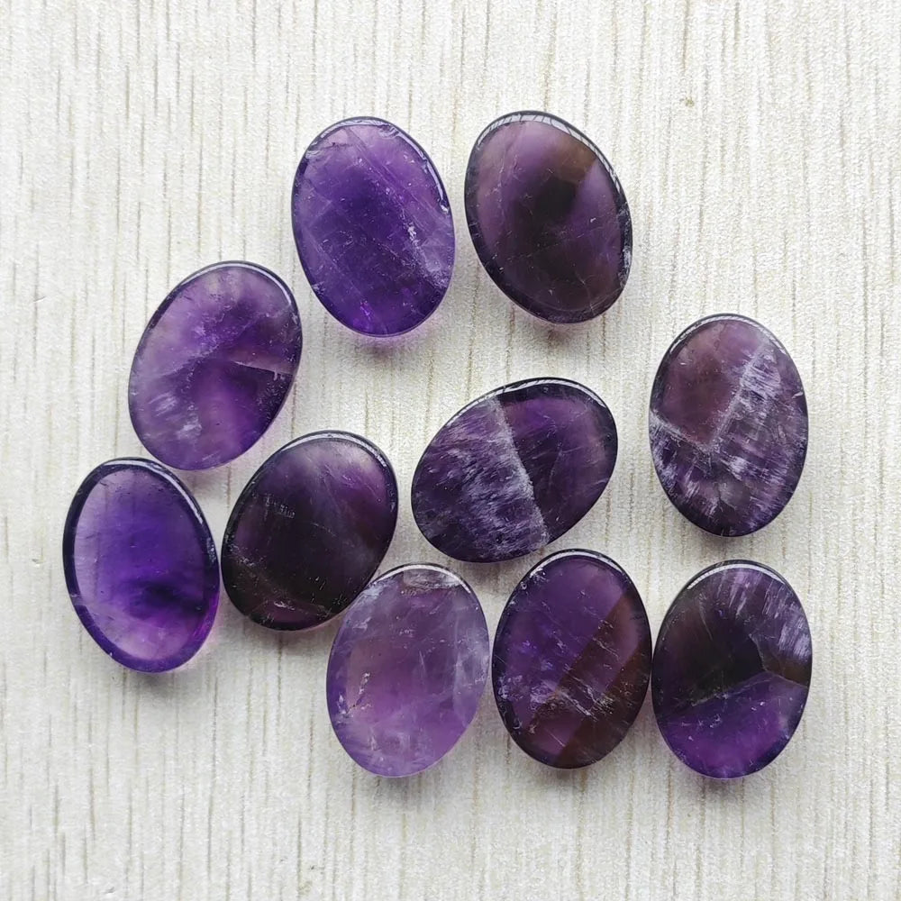 Natural amethysts stone high quality oval cab cabochon stone beads 18x25mm for jewelry Accessories Wholesale 10pcs/lot free