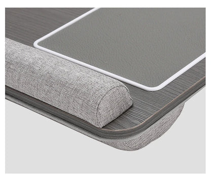 Multi Purpose Laptop Desk Leg Table Design of Double Groove Anti Slip Bar Embedded Mouse Pad Use with Sofa Bedroom Portable