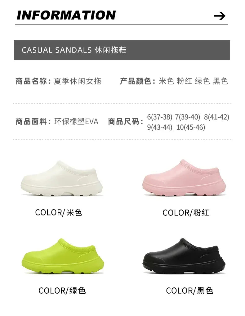 Casual Sneakers Men's Anti Slip Wear Resistant Garden Beach Shoes Lightweight Couples Large Waterproof Nurse Chef Work Shoes